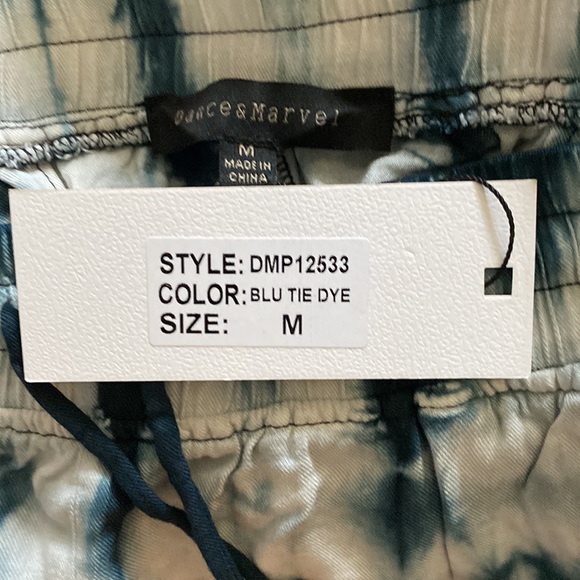 NWT, Size M, Tye Die Linen Pocketed Joggers - Picture 2 of 2